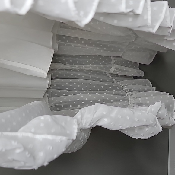 NWT Marchesa Notte size 8 white swiss dot layered tiered dress - Picture 11 of 16